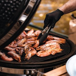 Gambashow bij Pesca: één lange tafel, eindeloze garnalen